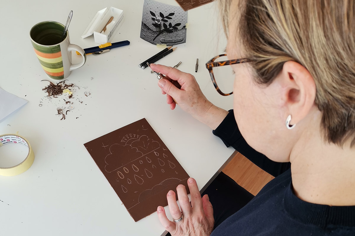 Découpe Linogravure Motif Linogravure